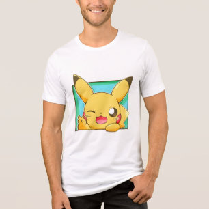 Knipogende Pikachu (pokemon) Tri-Blend Shirt