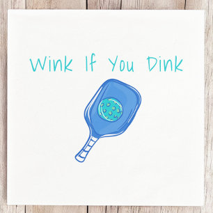 Knipoog Als Je Dinkt Preppy Pickleball Grappig Servet