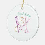 Knippen en kleuren keramisch ornament (Links)