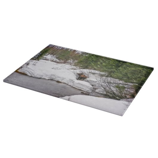 Knipper Glass Moose Wildlife Snijplank (Hoek)