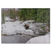 Knipper Glass Moose Wildlife Snijplank (Voorkant)