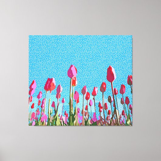 Knipper met mij door de tulpen canvas afdruk (Voorkant)