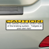 Knipperen Bumpersticker (Op auto)
