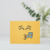 Knipperend gezicht met glimlachende ogen briefkaart (Staand voorkant)