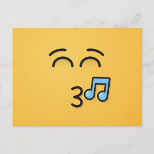 Knipperend gezicht met glimlachende ogen briefkaart