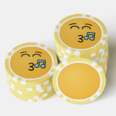 Knipperend gezicht met glimlachende ogen pokerchips (Opstapeling)