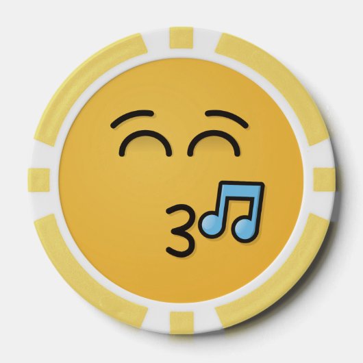 Knipperend gezicht met glimlachende ogen pokerchips (Voorkant)