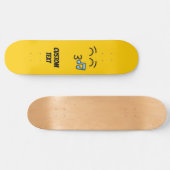 Knipperend gezicht met glimlachende ogen skateboard (Horizontaal)