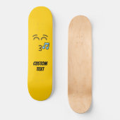 Knipperend gezicht met glimlachende ogen skateboard (Voorkant)