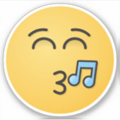 Knipperend gezicht met glimlachende ogen sticker (Voorkant)