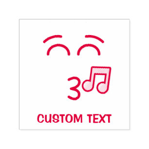 Knipperend gezicht met glimlachende ogen  zelfinktende stempel