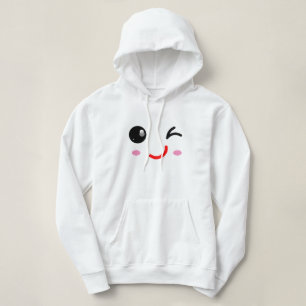 Knipperend gezicht, Wink glimlach Hoodie