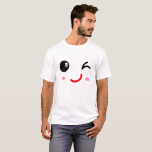 Knipperend gezicht, Wink glimlach T-shirt