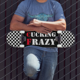 Knipperend wit en zwart dambord skateboard