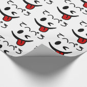 Knipperende gezicht tong uit てへぺろ Tehepero | Oeps Cadeaupapier (Hoek)