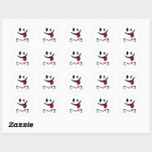 Knipperende gezicht tong uit てへぺろ Tehepero | Oeps Ronde Sticker (Vel)