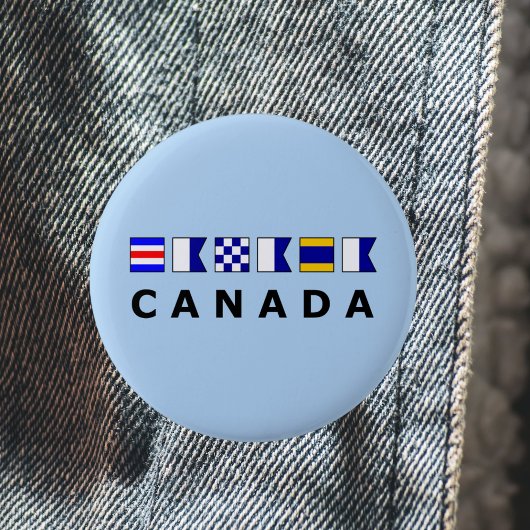 Knipperende vlaggen van het Canadese Nautical Sign Ronde Button 5,7 Cm