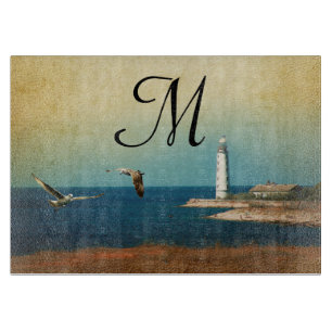 Knipperkap vuursteentje Monogram glas Snijplank