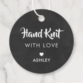 Knit à main avec amour, étiquette cadeau artisanal (Devant)