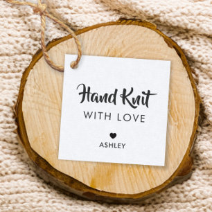 Knit à main avec amour, étiquette cadeau artisanal