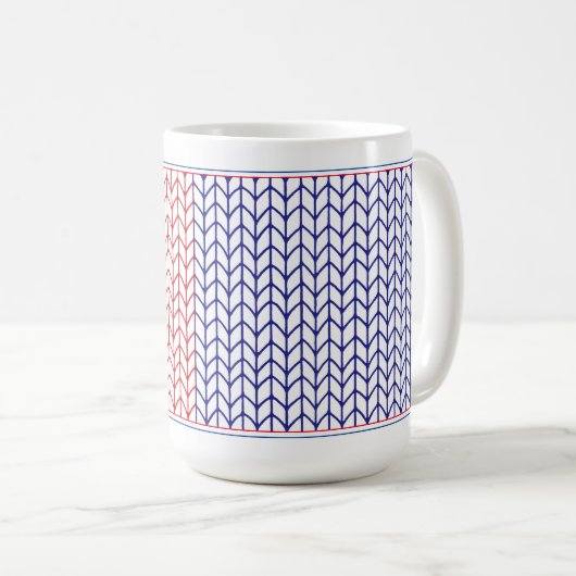 KNIT AMÉRICAIN Tall White Mug (Devant droit)
