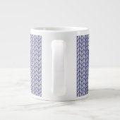 KNIT BLEU GRIS Grosse Mug Blanc + Initiale II (Dos)