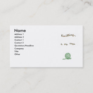 Knit comme cartes de yoga