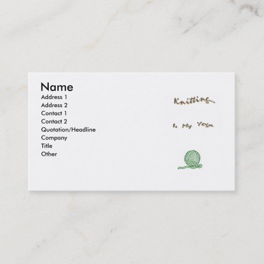 Knit comme cartes de yoga (Devant)