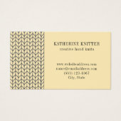 KNIT CRÈME NOIRE 3.5x2 Carte de visite II (Devant)