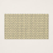 KNIT CRÈME NOIRE 3.5x2 Carte de visite II (Dos)