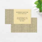 KNIT CRÈME NOIRE 3.5x2 Carte de visite II (Bureau)