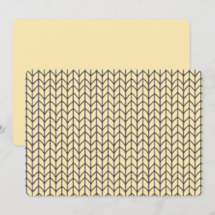 KNIT CRÈME NOIRE 5x7 Carte plate II / Horizontale