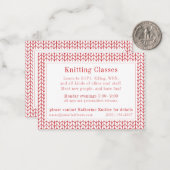 KNIT DE LIGNE ROUGE "Classes Tricots" Carte de vis (Devant/Arrière en situation)