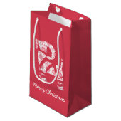 Knit de Noël Yule Bock sac cadeau (Devant Angle)