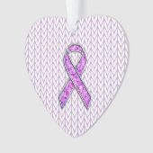 Knit de sensibilisation au ruban rose de style cri (devant)