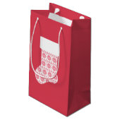 Knit d'hiver Sac cadeau de Noël Stocking (Dos Angle)
