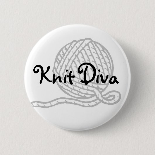 Knit Diva Ronde Button 5,7 Cm (Voorkant)
