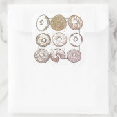 KNIT DONUTS Grands Stickers Carrés (Sac)