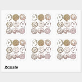 KNIT DONUTS Grands Stickers Carrés (Feuille)