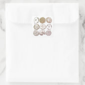 KNIT DONUTS Petits Stickers Carrés (Sac)