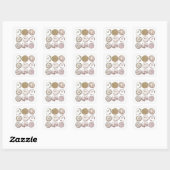 KNIT DONUTS Petits Stickers Carrés (Feuille)