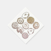 KNIT DONUTS standaard cocktail papier servetten (Hoek)