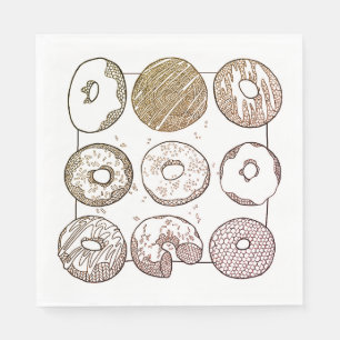 KNIT DONUTS Standaard Luncheon Papieren servetten