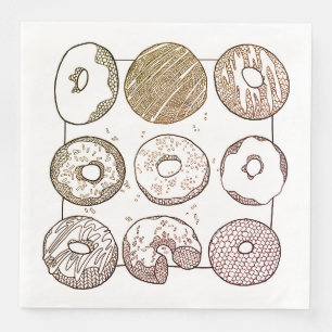 KNIT DONUTS Standaard papieren servetten voor het