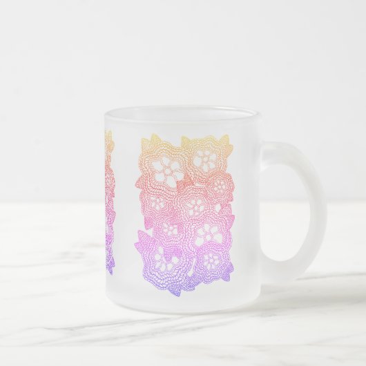 KNIT FLORAL Frosted Glass Mug (Droit)