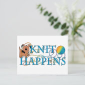 Knit gebeurt briefkaart (Staand voorkant)