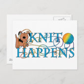 Knit gebeurt briefkaart (Voorkant / Achterkant)