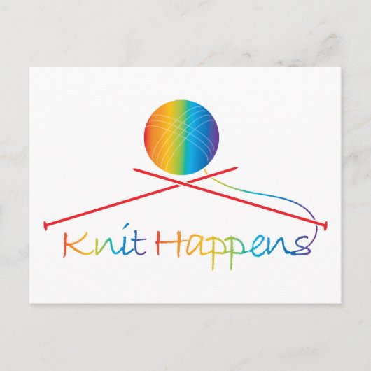 Knit gebeurt briefkaart (Voorkant)