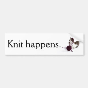 Knit gebeurt bumpersticker