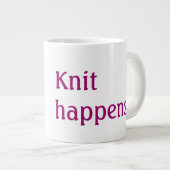 Knit gebeurt extra grote mok (Voorkant rechts)